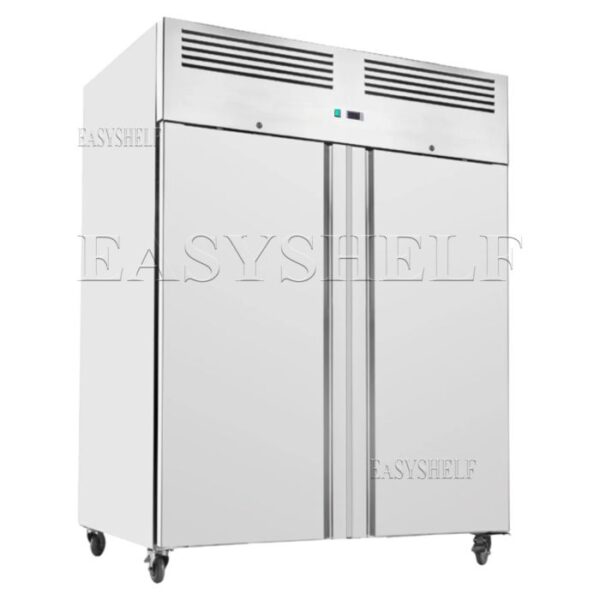 Stainless Steel Two Door Upright Chiller - 1375L