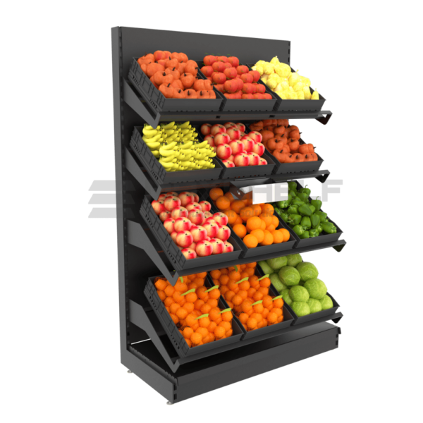 HEAVY DUTY FRUIT & VEG WALL BAY WITHOUT CANOPY