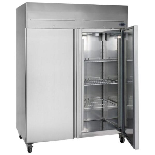 Stainless Steel 2 Door Gastronorm Upright Freezer (5ft - 1410ltr)