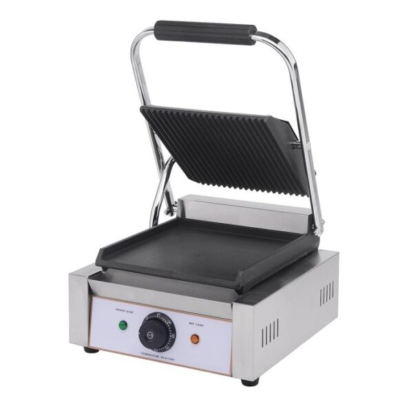 Contact Grill Single / Ribbed Top & Smooth Bottom