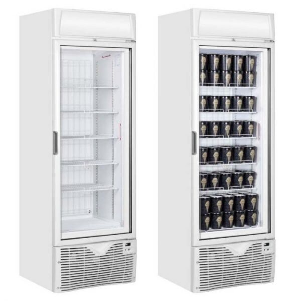 Single Glass Door Display Freezer 60cm (2ft) - 430 Litre